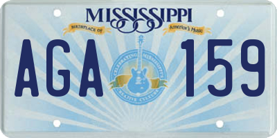 MS license plate AGA159