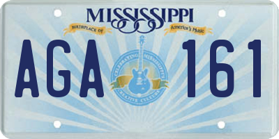 MS license plate AGA161