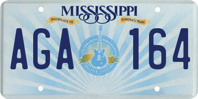 MS license plate AGA164