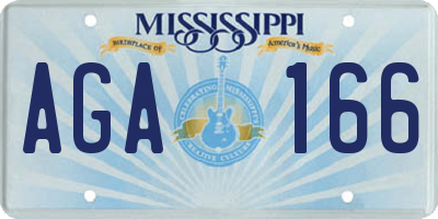 MS license plate AGA166