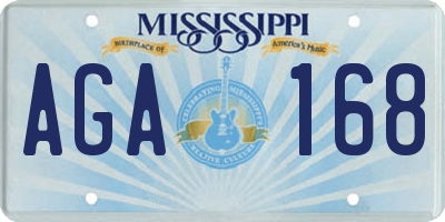 MS license plate AGA168