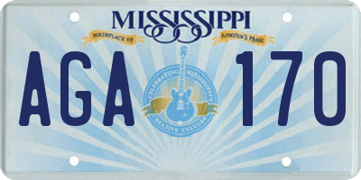 MS license plate AGA170