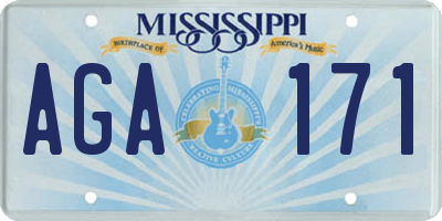 MS license plate AGA171