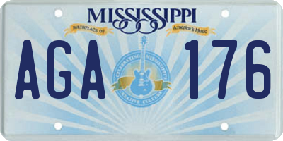 MS license plate AGA176