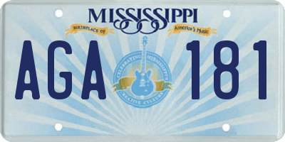 MS license plate AGA181