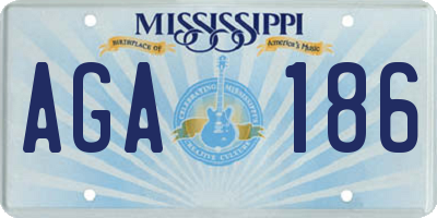 MS license plate AGA186