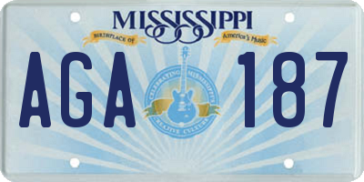MS license plate AGA187