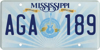 MS license plate AGA189