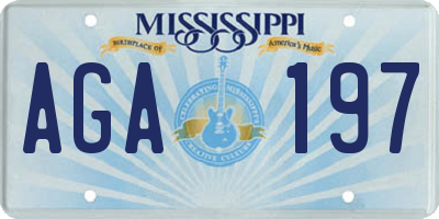 MS license plate AGA197