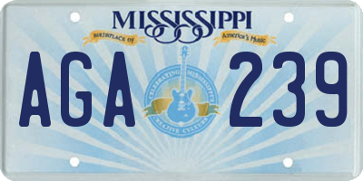 MS license plate AGA239