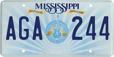 MS license plate AGA244