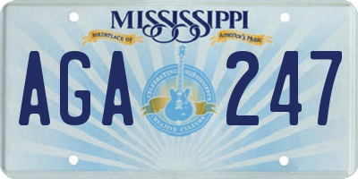 MS license plate AGA247