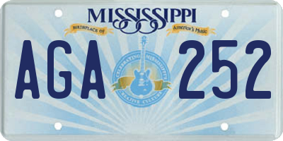 MS license plate AGA252