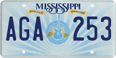 MS license plate AGA253