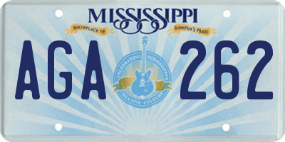 MS license plate AGA262