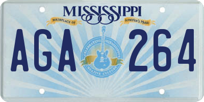 MS license plate AGA264