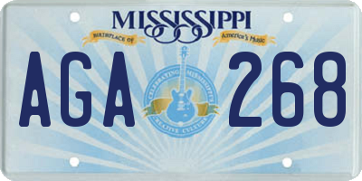 MS license plate AGA268