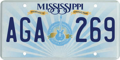 MS license plate AGA269