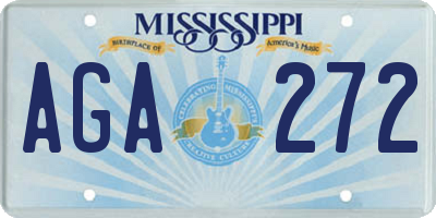 MS license plate AGA272
