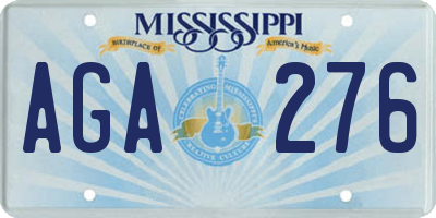 MS license plate AGA276