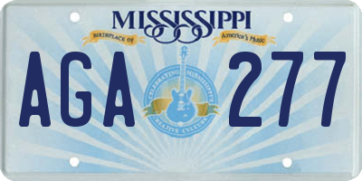 MS license plate AGA277
