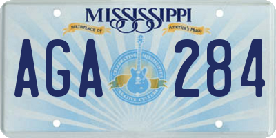 MS license plate AGA284