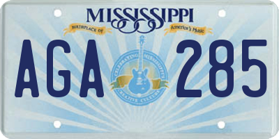 MS license plate AGA285