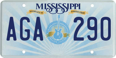 MS license plate AGA290