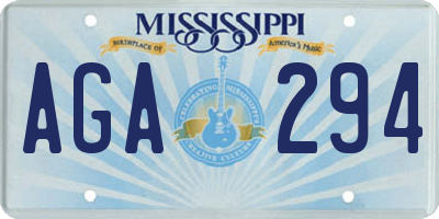 MS license plate AGA294