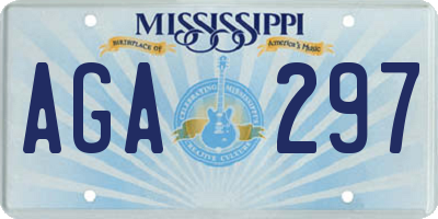 MS license plate AGA297