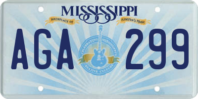 MS license plate AGA299