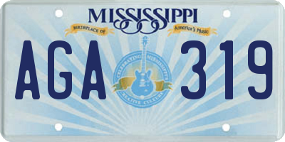 MS license plate AGA319