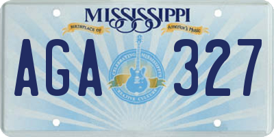 MS license plate AGA327