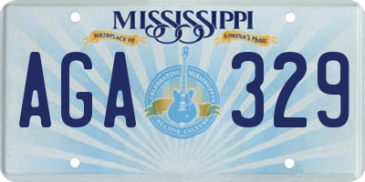 MS license plate AGA329