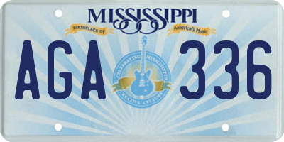 MS license plate AGA336