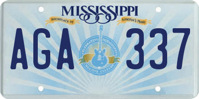 MS license plate AGA337