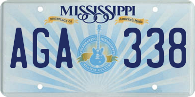 MS license plate AGA338