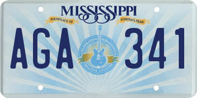 MS license plate AGA341