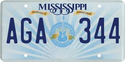 MS license plate AGA344