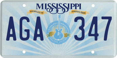 MS license plate AGA347