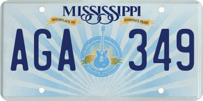 MS license plate AGA349