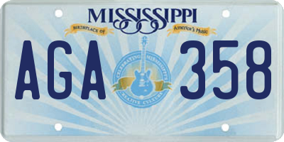 MS license plate AGA358