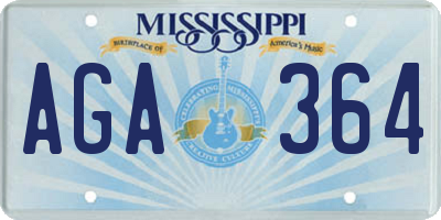 MS license plate AGA364
