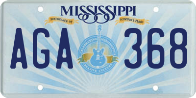 MS license plate AGA368