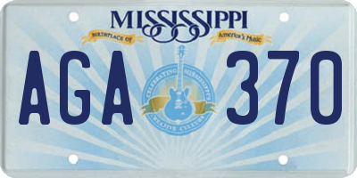 MS license plate AGA370
