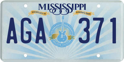 MS license plate AGA371