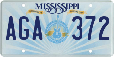 MS license plate AGA372