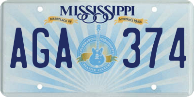 MS license plate AGA374