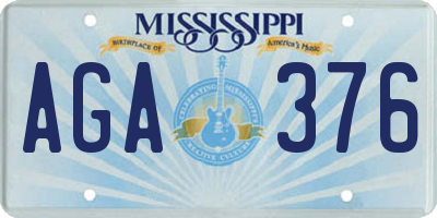 MS license plate AGA376