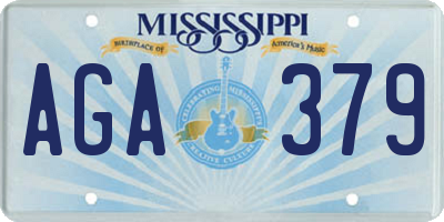 MS license plate AGA379